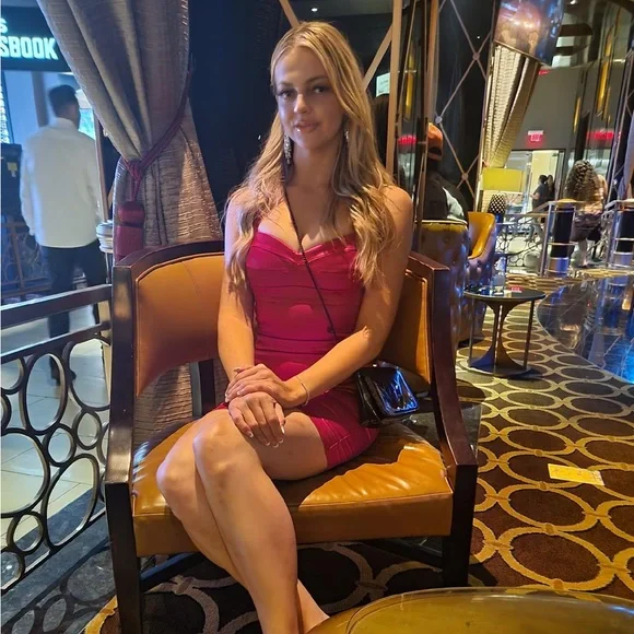 Bebe RED HOT CHILI PEPPER Bustier bodice zipper satin sexy Valentine dress Vegas - Picture 3 of 9